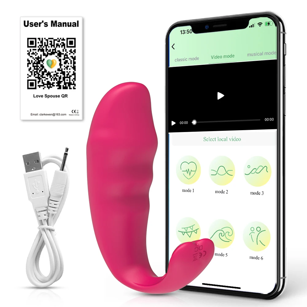 Kabelloser Vibrator mit Fernbedienung – Klitoris- und G-Punkt-Stimulator, tragbares Love Egg für Frauen (Erwachsenen-Wellness) - TD032-RD, China Mainland