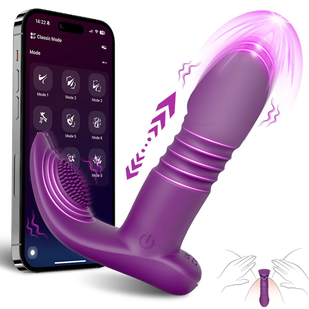 APP-gesteuerter Thrusting-Vibrator für Frauen – tragbarer Höschen-Vibrator mit G-Punkt- und Klitoris-Stimulation, diskretes Erwachsenen-Wellness-Spielzeug - China Mainland, CD104-APP-PU