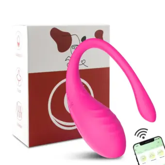 Tragbarer Mini-Vibrator mit App-Steuerung – Diskretes Vibrations-Massagegerät mit Fernbedienung für Paare (Erwachsenen-Wellness) - Rose Red- with box