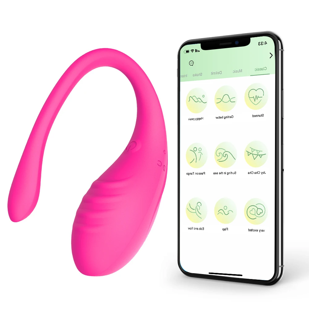 Tragbarer Mini-Vibrator mit App-Steuerung – Diskretes Vibrations-Massagegerät mit Fernbedienung für Paare (Erwachsenen-Wellness) - Rose Red-no box