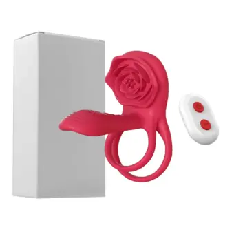 Rosen-Penisring mit Vibration – G-Punkt & Klitorisstimulation für Paare - With-Box, China Mainland